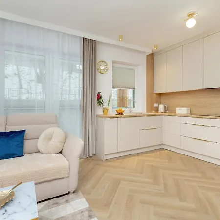 Bright Beige With Furnished Balcony And Parking In By Renters Gdansk